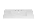 37 "セラミックVanity Top withオーバーフロー蛇口マウント: 8インチセンター