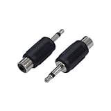 （まとめ）変換名人 AVプラグ RCA（メス） to 3.5mm（オス）モノラル AV／RCAJ-35PM（2P）【×20セット】