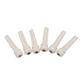 6個 アコースティック ギター ブリッジ ピン アコースティックギター ギターアクセサリ 牛骨製 ホワイト