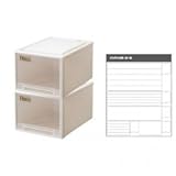 天馬 ( TENMA ) フィッツケース ２個セット L-53 インデックスシール付 幅39 × 奥行53 × 高さ30cm | fits 押入れ 引き出し 収納ケース クローゼット L-53_2P