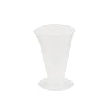uxcell　計量カップ　メジャーカップ　プラスチック製　クリアホワイト　マグホルダー　研究室用　25mL容量
