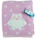 Playgro Baby 24 x 44 Cotton Owl & Stars Super Towel (Pink) by playgro