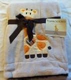 Embroidered Giraffe Soft Plush Reversible Blanket by Embroidered Collection