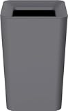 アスベル 袋が見えないゴミ箱 6.6L 角型 ふたなし シンプル デザイン 幅20.2cm 日本製 ゴミ袋隠し 二重構造 リビング 寝室 洗面所 トイレ キッチン グレー AZ・ルクレールCV ASVEL