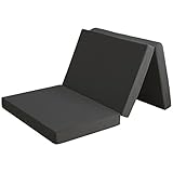 タンスのゲン マットレス シングル 厚10cm 「純」高反発(R) 密度25D 硬さ190N 三つ折り 敷布団 洗える パイル ブラック 1