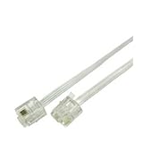 （まとめ）ミヨシ（MCO）6極4芯フラットモジュラ-ケーブル 白 20m TC-420FW【×3セット】