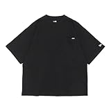 [New Era] [ニューエラ] 半袖Tシャツ ONSPOTZ別注 オーバーサイズ ブラック L S/S Oversized Cotton Pocket Tee Mini Brand Logo
