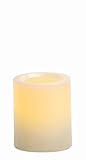Candle Impressions 4 "プレミアム無香料のワックスピラーW /プログラム可能なタイマー、クリーム