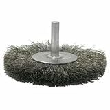 Weiler 804-17964 Stem Mounted Crimped Wire Wheel, 3 Diameter, 1/4, 0.008, 20000 rpm (Pack of 10) by 