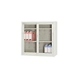 ジョインテックス 3×3型引違書庫 ガラス戸 3355NG