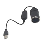 シガーアダプター 1.2m 12V-8W USB 5Vポート 接続 シガーソケットケーブル 直結型クリップ式 12V24車対応