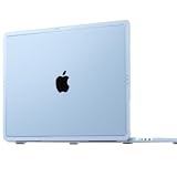 MacBook Air 15インチケース用 M5/M4/M3/M2 2026~2023 対応 A3448/A3241/A3114/A2941 専用 ひび割れ対策アップグレード 公式カラー100%マッチ ハードシェルカバー スカイブルークリア