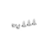 DTGN 100個 M2.3x14mm フラットヘッド木ねじ 304ステンレス鋼製十字頭自己攻釘 - 木工 家具に最適 - シルバー