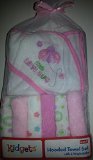 Hooded Towel Set with 6 Washcloths by KIDGETS