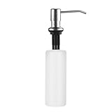 Newcomdigiソープディスペンサーポンプキッチンシンクソープディスペンサー、ステンレススチールヘッドin-sink Liquid Soapローションポンプ、プラスチックボトル17オンス、Thre