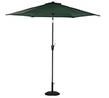 パラソル1本＋パラソルベース1個＋[Nino]折りたたみテーブル1台＋[Nino]折りたたみチェア４脚の全７点セット (パラソル（グリーン）)