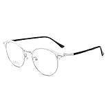 [UniVison] 老眼鏡 おしゃれ 男女兼用 ブルーライトカット 度数 人気 軽量 レディース メンズ uvカット 型番：18143 (クリアホワイト, 0.50)