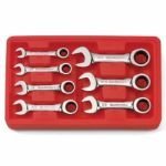 GearWrench 9507 7ピースSAE Stubby Ratcheting組み合わせレンチセットby Apexツールグループ