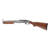 Golden Eagle M870 ガスショットガン ショートモデル Silver/RealWood エアガン 18歳以上 ガスガン アサルトライフル