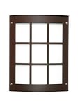 Besa Lighting 104-WA-BA 1X60W E12 Moto 8 Grid Outdoor Lighting Fixture with White Acrylic Glass, Bru