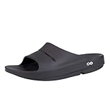 (12 B(M) US Women / 10 D(M) US Men, Black) - OOFOS Unisex Ooahh Slide Sandal