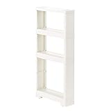 リセ スーパースリムラック マルチ 4段 コロキャスター付 2Lペットボトル収納 ホワイト 国産