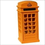 Aimeart Britain木製電話ブースPiggy Bank Photo Booth Propホーム装飾