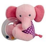 Carter's Just One You Pink Plush Elephant Ring Rattle by Sassy [並行輸入品]