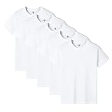 [AYISTELU] Tシャツ メンズ 半袖 3枚組 5枚組 綿100% 大きい サイズ クルーネック インナーシャツ メンズ 肌着 スポーツ シャツ 下着 快適 柔らかい カジュアル メンズ 服 春 夏 秋 冬 (JP, アルファベット, M, 5枚組/ホワイト)