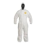 付属のフード付き2XLデュポンProshield基本カバーオール白とDuPonta 251-PB127S