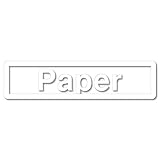 nc-smile ゴミ箱用 分別 シール ステッカー 英字 角ゴシック Paper 紙 かみ リサイクル (ホワイト)