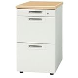 プラス 脇机3段 RJ-046A-3 ホワイトメープル 引出A