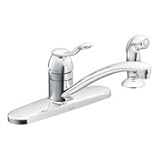 Moen CA87016 Kitchen Faucet with Side Spray from the Adler Collection, Chrome [並行輸入品]