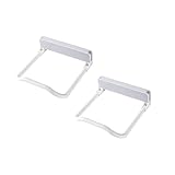 NUOLUX 2個 省スペースタオルバー 洗面台ウォールラック 粘着ウォールシェルフ 折り畳み式タオル掛け パンチングラックなし 洗面台ハンガー 壁洗面器用フック 浴室オーガナイザーフック トイ