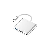 USB Type c HDMIアダプタ タイプc hdmi 変換 3in1 usb-c ハブ 4K@30HZ 解像度HDMIポート+USB3.0高速転送ポート+100W PD急速充電ポート 3IN1 変換アダプター テレビ/モニター FOR Switch/FOR Pad Pro/FOR Matebook/MacBook Air/FOR Surface Book、USB Cデバイス対応 (3in1)