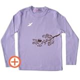 【キッズ】長袖Tシャツ「TWIG」ラベンダー色　(親子おそろい服)2T