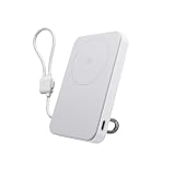 Qi2.2 25Wワイヤレス充電対応 EcoFlow RAPID Mag モバイルバッテリー（USB-Cケーブル内蔵，10,000mAh）ホワイト