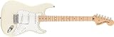 Squier by Fender エレキギター Affinity Series™ Stratocaster®, Maple Fingerboard, White Pickguard, Olympic White ソフトケース付き