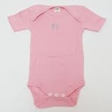 (リビングクラフト)LIVING CRAFTSオーガニックコットン100%半袖ボディスーツ ピンク サイズ62/68(身長59~68cm目安2~6ヶ月)