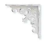 【アイアンブラケット（ミニ） ４個セット アイアン/棚受け】 ポッシュリビング po-62343-62344 ホワイト（po-62343）