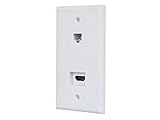 Monoprice 12094 Recessed HDMIウォールプレートと1 HDMI F & Fアダプタ – 1 rj45 cat5eカプラ