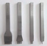 菱目打ち 4本セット 革 穴あけ レザークラフト工具 (3mm)