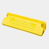 《車に優しい車止め誕生》プラオートブロック（イエロー×２個）　（財）日本車両検査協会合格品で下地がコンクリート用にアンカーボルトも付いています！