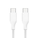 Xiwai ホワイト Type-C USB-C オス - オス USB 2.0 バージョン データケーブル 1m PD 65W ラップトップ & 電話用