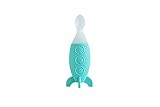 Marcus & Marcus Rocket Silicone Baby Dispensing Feeding Spoon - Blue [並行輸入品]