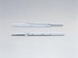 2段引 左右底付スライドレール 711型 【白塗装／450mm】 左右1セット