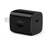 Hootek USB-C 電源アダプター 20W 小型/軽量/PD3.0対応/PSE認証 iPhone 急速充電器 Type-C ACアダプター USB コンセント タイプC アダプタ Type-C コンセント アンドロイド アイフォン 充電器 iPhone 17/16、iPad Pro/Air/Mini、Galaxy S26、Pixel 7、Androidその他タイプC 機器対応(全黒)