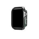 スマートウォッチ保護ケース・Apple Watch Series 9/8/7用 ケース/カバー TPU＆サイドアルミバンパー 41mm用 かっこいい アップルウォッチ シリーズ7 バンパーカバー[41mm(ダークグリーン)]