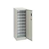 アバンテV2セキュリティフロアケース スチール A4タテ カギ付 深型9段 ニューグレー ds-963147