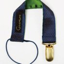 クウベルチュール bonbon ストラップホルダー ネイビーブルー×グリーン